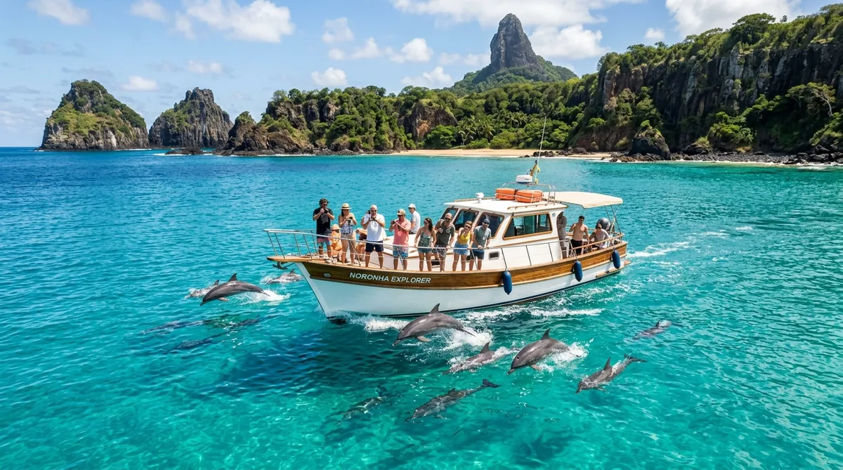 Passeio de barco com golfinhos